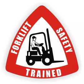 Unbranded 2pk Forklift Safety Trained Hard Hat Decals Helmet Stickers Fork Lift Tow Motor