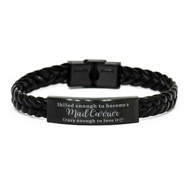 Mail Carrier Bracelet Gifts, Skilled Enough to Become a Mail Carrier Crazy Enough to Love it, Mail Carrier Student Graduation, Sarcasm Gifts for Friend Mail Carrier Birthday Idea