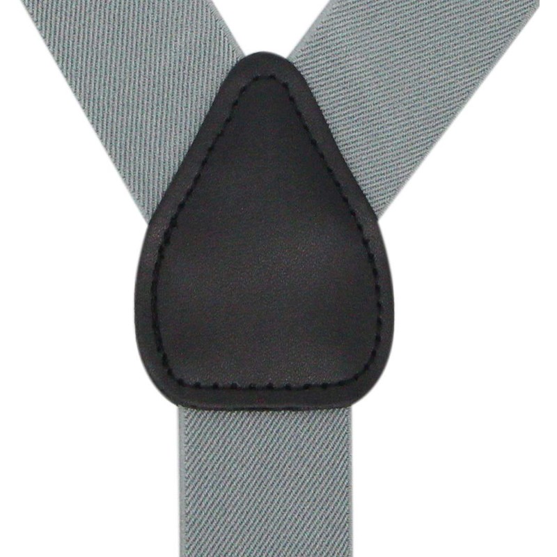 Suspender Elastic Y Back Button End Classic Leather Braces Tuxedo