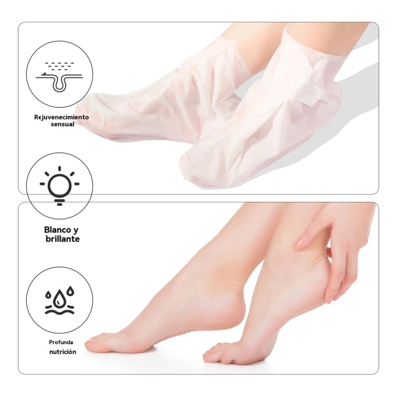 Mascarilla Para Pies Pedicure Foot Peeling Pack Aroma A Rosa
