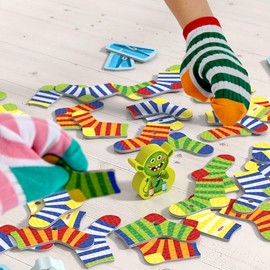 HABA Socken-Rafle Anniversary Edition - Family Game from 4 Years - Includes Real Wooden Socks and Figures - Special Edition 20 Years - 2011722002