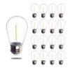 Jslinter S14 1W Outdoor String Lights Bulbs LED, Shatterproof &