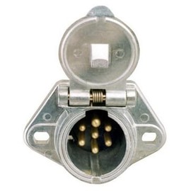 Velvac 593083 7 Way Socket with Solid Pin Durable Zinc Die Cast Housing