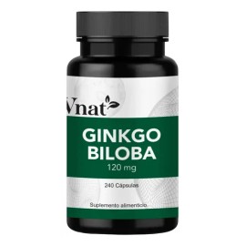 Ginkgo Biloba 120mg 240caps Ayuda Memoria Reduce Fatiga Vnat Sabor Neutro
