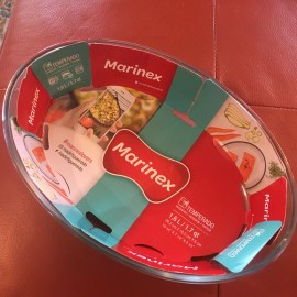 Marinex New MARINEX 1.7 QT Clear Oval Tempered Glass Oven Serving Dish Casserole Bake