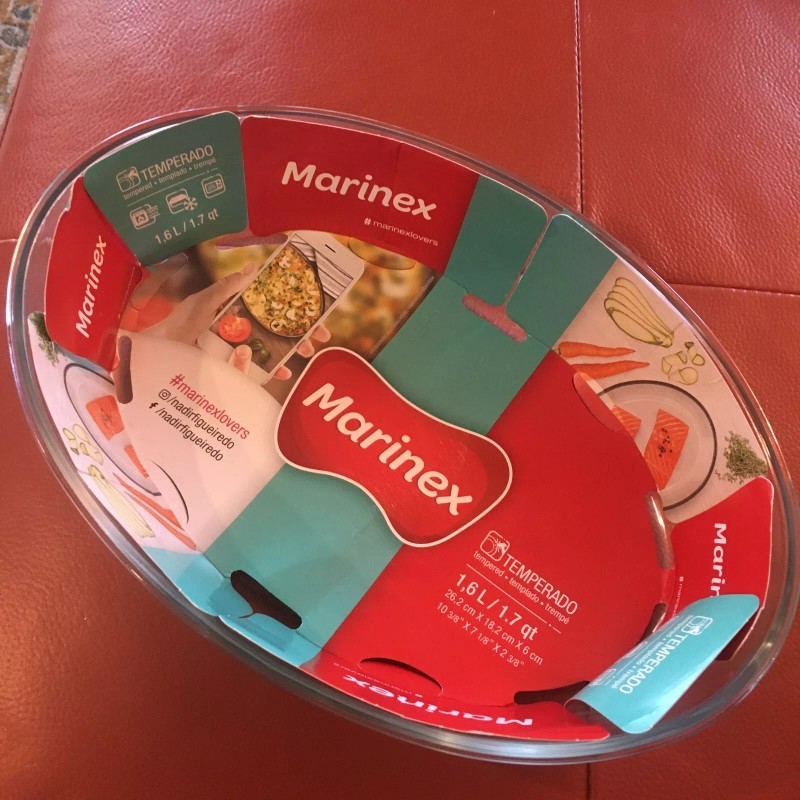 Marinex New MARINEX 1.7 QT Clear Oval Tempered Glass Oven