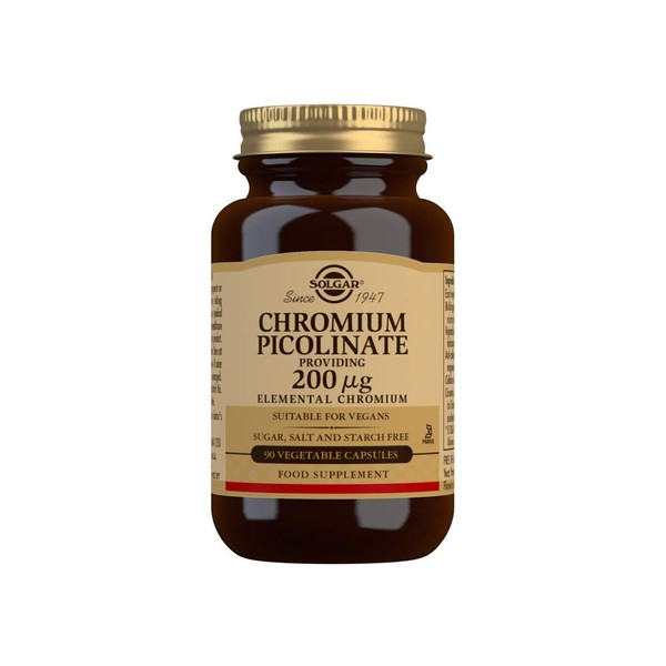 Solgar Chromium Picolinate 200 µg Vegetable Capsules - Pack of