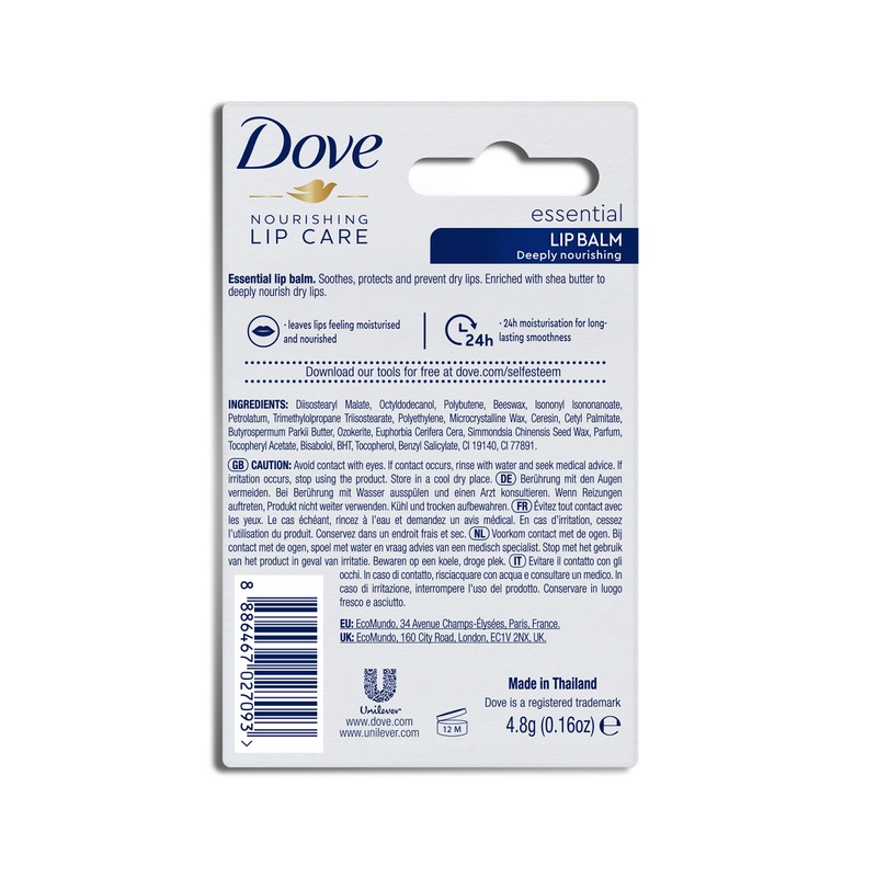 Lip Balm | Dove Nourishing Lipcare 4.8 g | Essential