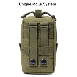 Tactical Molle EDC Pouch Cellphone Pouch Holder Utility Gadget Organizer Bag (Army Green)
