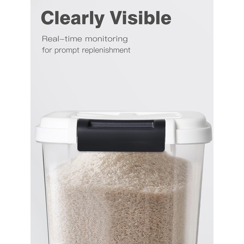 LivLab Mker Rice Dispenser - 50LBS Airtight food storage container