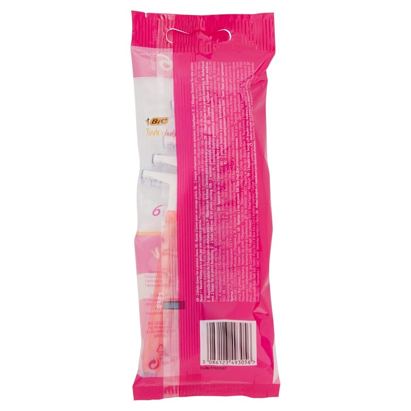 BIC Twin Lady Razor Pack of 6 Disposable Razors