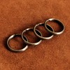 BRASS STORE Carabiner Keychain with Antique Double Ring (Bronze Small)