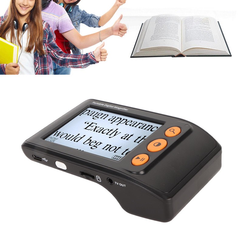 Digital Magnifier 3.5in LCD 2X‑25X Magnification AV Output Reading Magnifier
