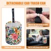 DELORIGIN Flower Leaves Car Trash Can Waterproof Garbage Can Car