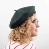 VillageHatShop Dark Green Wool Fashion Beret