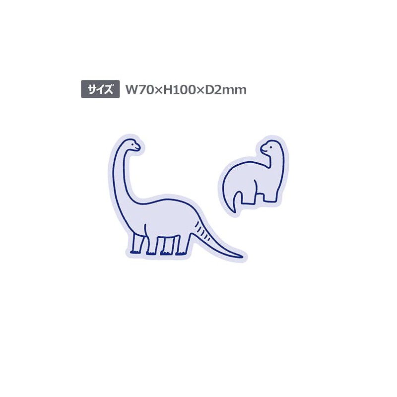 Elcomune Sticker Die Cut Sticker Dinosaur Parent and Child Brachiosaurus