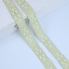 Cinta jacquard boho de 10 yardas con bordado dorado para
