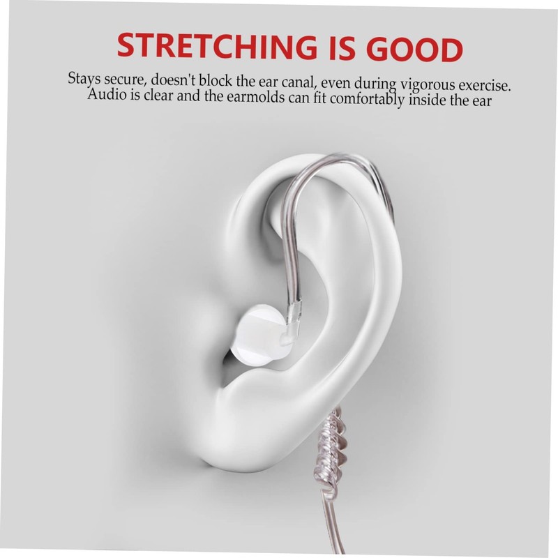 LALAFINA 10pcs Mushroom Earbud Tips for Transparent Tube Earpieces Comfortable