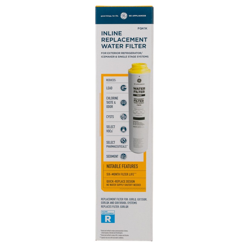GE Under Sink Water Filter Replacement, Reduces Sediment, Rust &