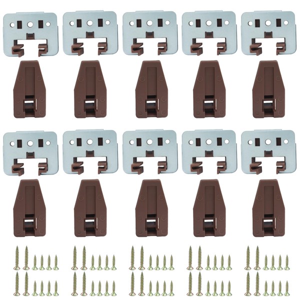 Aoserge 10 Sets Square Drawer Track Guide and Glides -