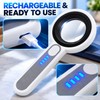 60X Handheld Magnifying Glass for Close-Up Inspection – Rechargeable LED