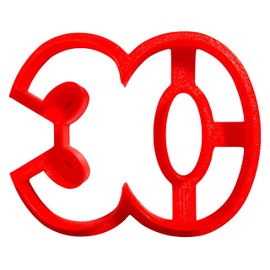 Number 30 Cookie Cutter 3.75 in – Made in the USA – Foose Cookie Cutters Plastic – Cookie Mold