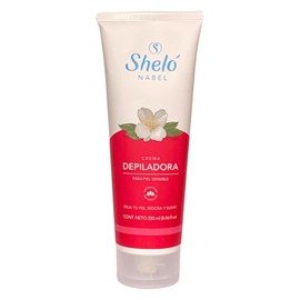 Sheló Nabel Crema Depiladora para Piel Sensible, con Extractos Naturales, Deja la Piel Sedosa y Suave, 250 ml