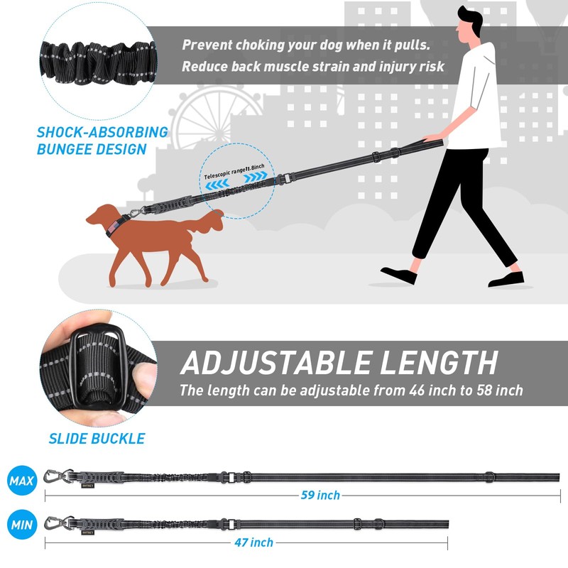 Hotsky Tactical Dog Leash Heavy Duty for Medium Large Dogs