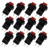 Power Switch Button Push Button 12pcs，Momentary Panel Cutout Accessories Pushbutton