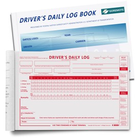 Daily Log Books for Truck Drivers with 7 & 8 Day Recap, 1 Pack 35 Sets of Forms, 2-Ply Carbonless, 8.5" x 5.5" DOT Paper Logs for Truckers, Meet FMCSA Requirements
