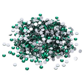 PATIKIL SS3/1440Pcs Glass Diamante Rhinestone, Man Made Gems, Dark Green