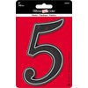 Hillman 845897 House Number 7, 6-Inch Reflective Silver, Black