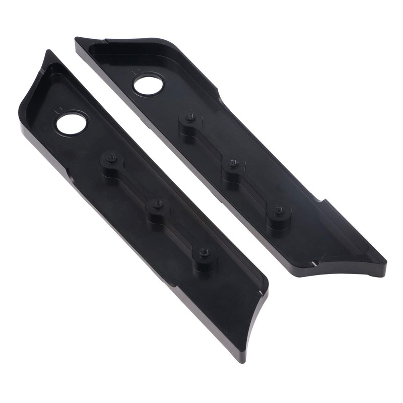 Black Saddlebag Outer Lid Hinge Latch Covers for Harley Electra