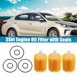 X AUTOHAUX Engine Oil Filter 04152-YZZA5 04152-38010 04152-0R010 for Toyota 4Runner 2010-2023 for Toyota FJ Cruiser 2010-2014 1GRFE for Toyota Tundra 3 Set