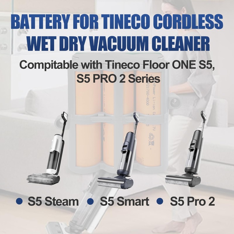 Relacement Battery for Tineco Cordless Wet Dry Vacuum Cleaner, Compitable