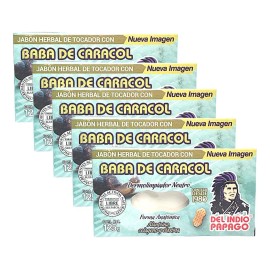 Del Indio Papago Jabón Facial Baba De Caracol Del Indio Papago 125g Pack De 5