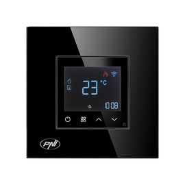 PNI CT26B WiFi Smart Thermostat for Electric Underfloor Heating or Pump Group, Includes Floor Sensor, 10A, Recessed Mounting, Control via Tuya Smart Application, Daily Programming, Manual