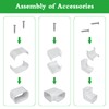 MOOITEK 3" 17Ft PVC Line Set Cover Kit for Ductless