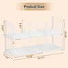 2-Pack Closet Organizers Stackable Clothing Storage Shelves, Expandable Clothes Shelf