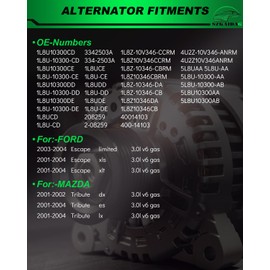 SZKAIDAG Upgraded Alternator for:-Nissan Titan 2004-2006, Pathfinder Armada 2004, Armada 05-06, for:-Infiniti QX56 5.6L 2004 2005 2006, 12V 130Amp 7 Grooves CW Replace OE# 231008S100, 11120N (ALL-NEW)