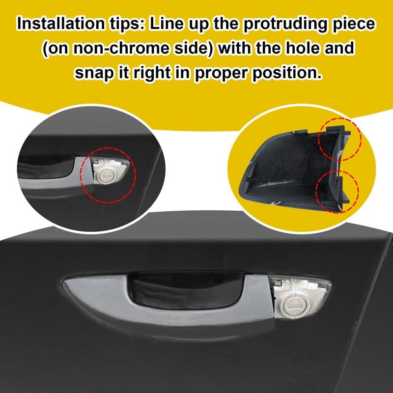 Goholy Car Exterior Door Handle Key Hole Trim Cover CapCompatible
