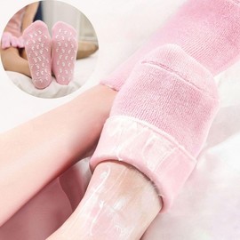 Gel Moisturizing Glove and Sock Set for Hand and Foot Care: Hydration, Exfoliation, Dryness Relief Heel Gloves 2ea