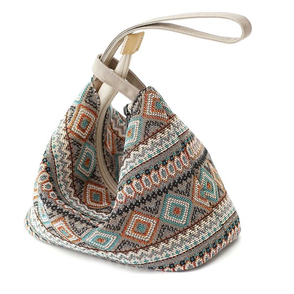 BBORGDC Original Design Jacquard Wristlet Wallet - Large Capacity Clutch