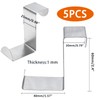 Kyuionty 5 Pcs Over The Door Hooks Z-Shaped Hanging Hooks