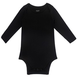 Gaiibbt Rayon of Bamboo Infant Clothes,Bodysuit For Girls Boys Long Sleeve Rompers With Mitten Cuffs Black Newborn