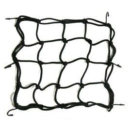 LATRAT Elastic Ropes with Hooks Spider Motorcycle Net Accessory Net Replacement for Car Boot Replacement for Hanging Cover Helmet 30 x 30 cm Black