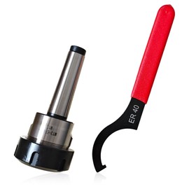 zpldAIAOSI MT3-ER40 Collet Chuck, MTB3-ER40-M12, M12 Drawbar Thread, Morse Tapper 3 Shank, ER40 Wrench