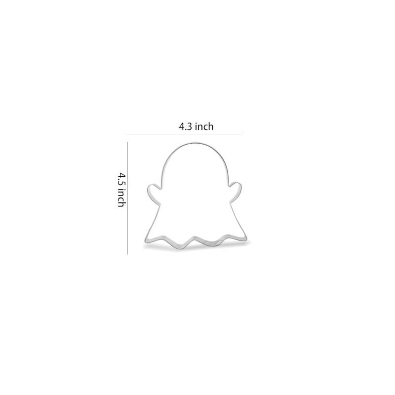 Keewah Ghost Cookie Cutter, 4.5”, Stainless Steel