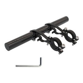 Funriche Bicycle Handlebar Extension Bracket Clamp Bar Bike Mount Multi Bar Extension Stay, Fits Diameter 0.7 - 1.3 inches (18 - 34 mm) (Carbon)