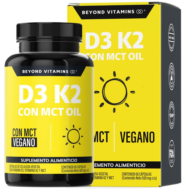 Vitamina D3 + K2 + MCT Oil | Sin Azúcar